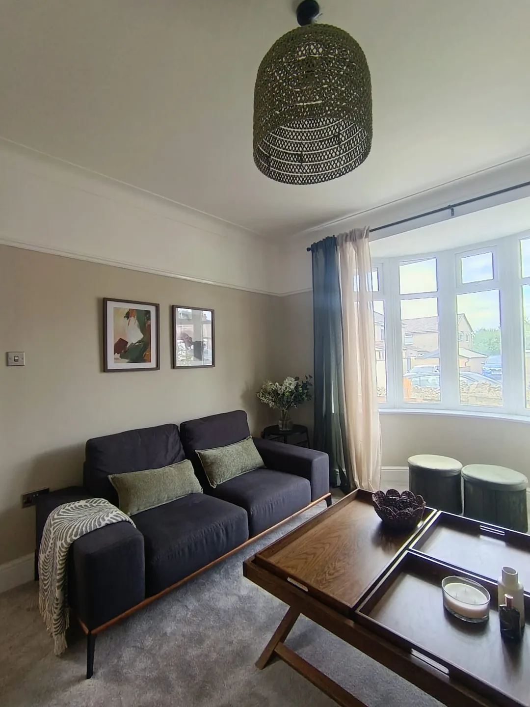 Inviting grey living room